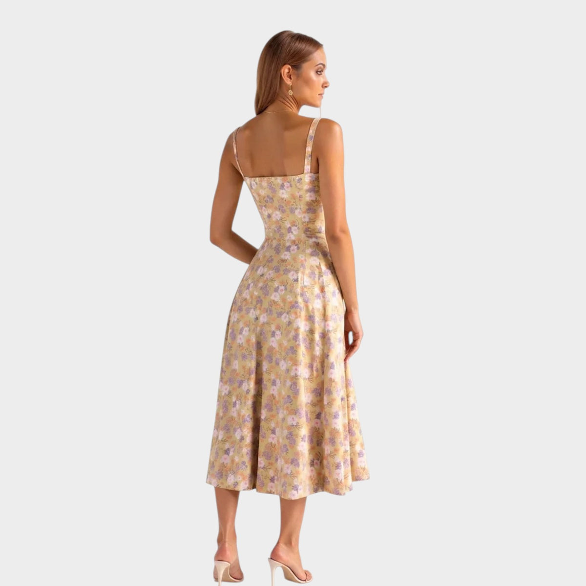 Women’s Waist-Defined Dress Flowy Fabric Elegant Everyday Style