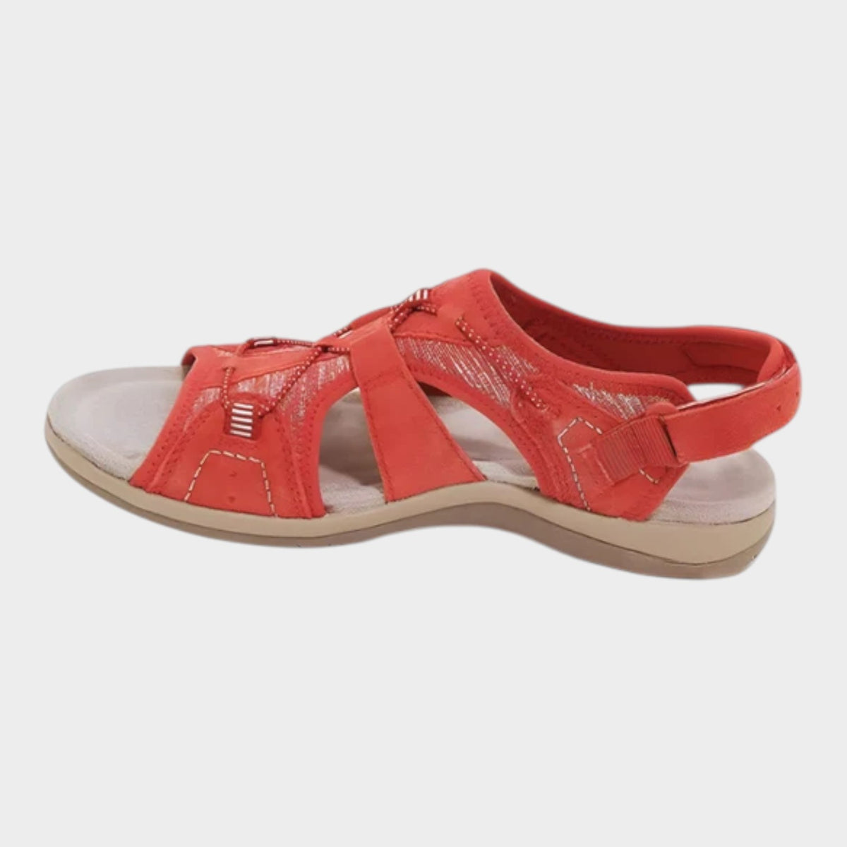 Women’s Orthopedic Sandals Leather Adjustable Velcro Strap Cushioned Sole