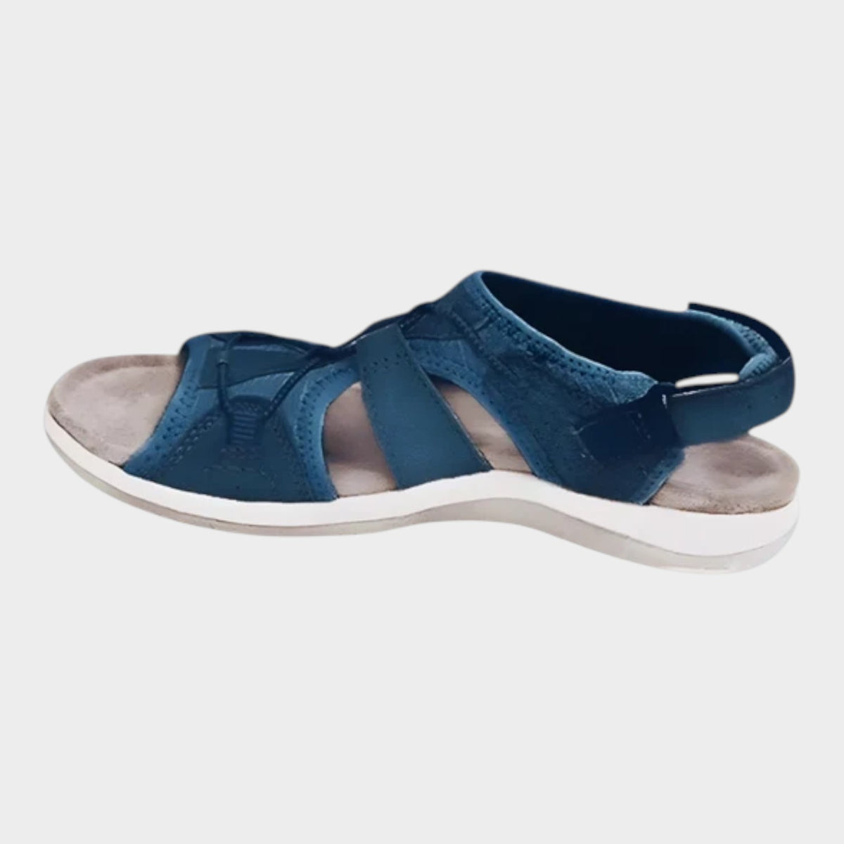 Women’s Orthopedic Sandals Leather Adjustable Velcro Strap Cushioned Sole