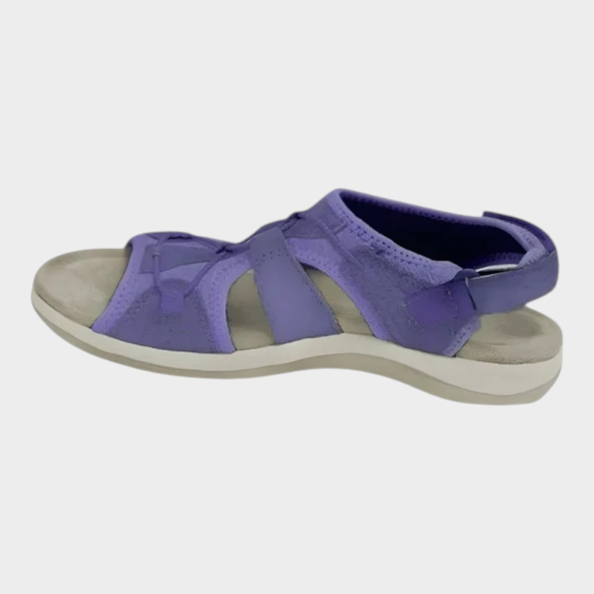Women’s Orthopedic Sandals Leather Adjustable Velcro Strap Cushioned Sole