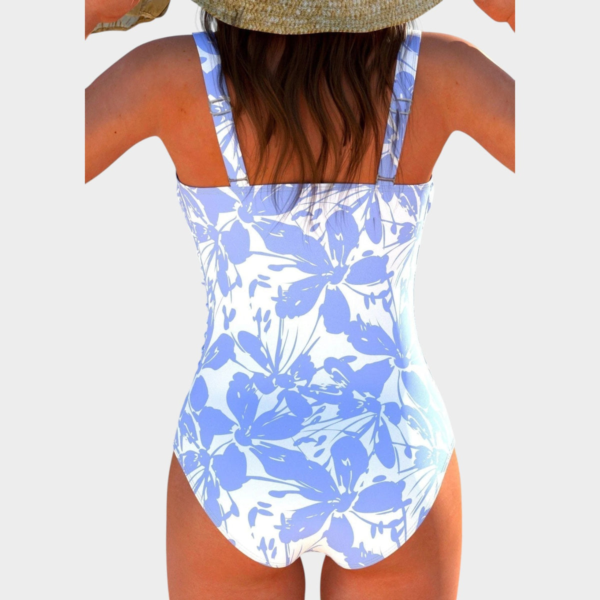 Women’s Swimsuit Wrap Neckline Colourful Pattern Adjustable Fit