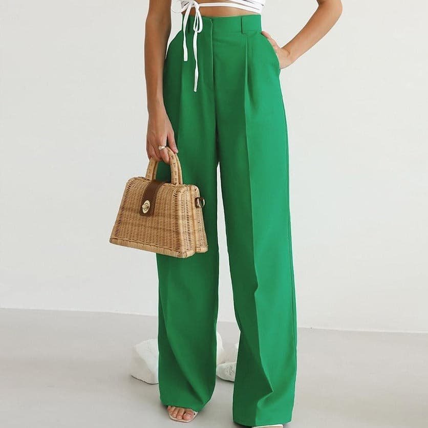 Iris | Women's High-Waisted Wide-Leg Trousers