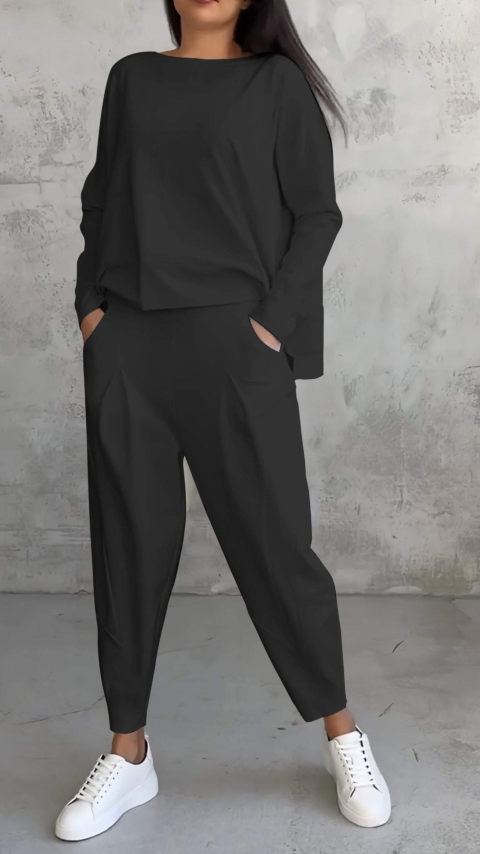 Nora | Women's Long Sleeve Top and Pants 2-Piece Lounge Set