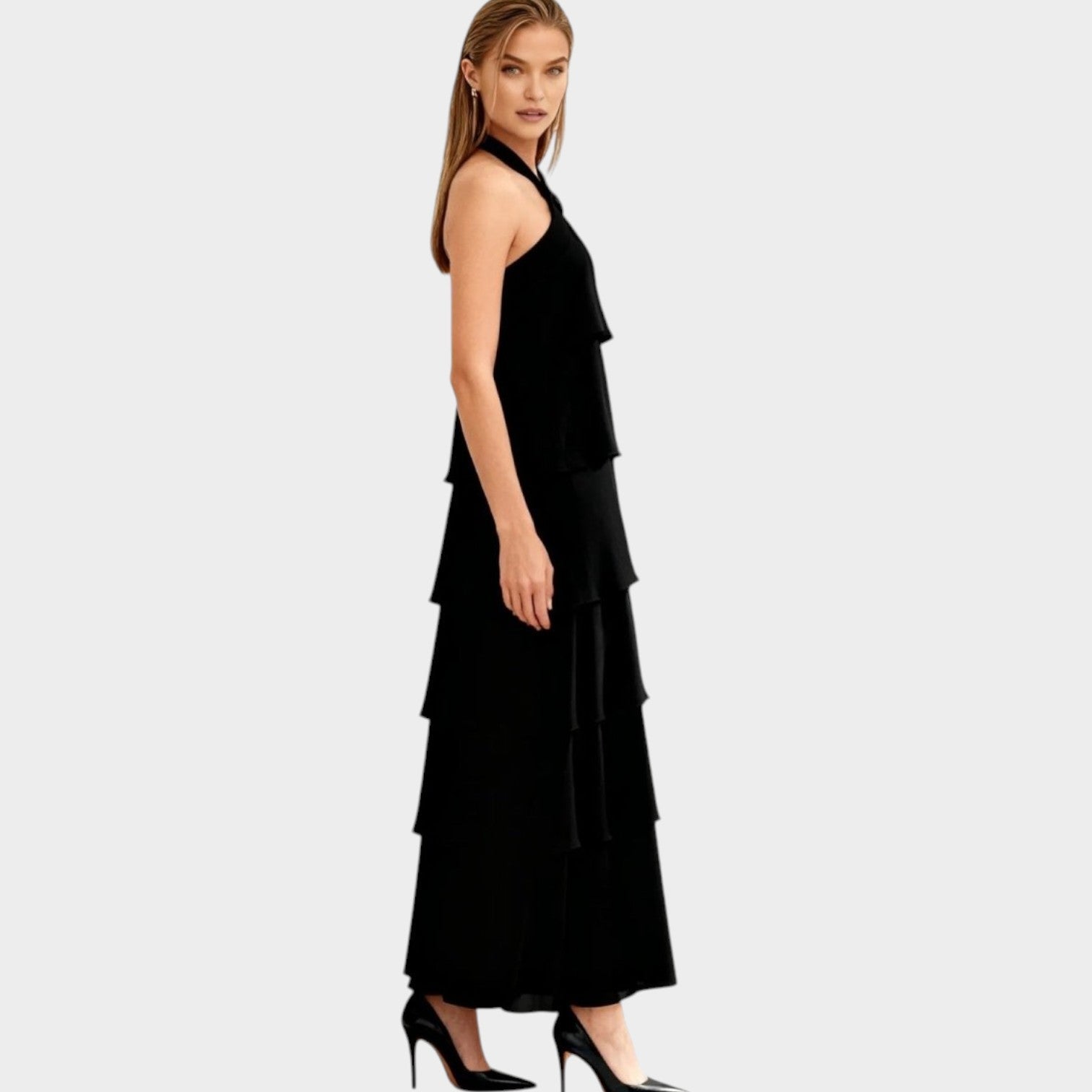 Halter Maxi Wedding Guest Dress