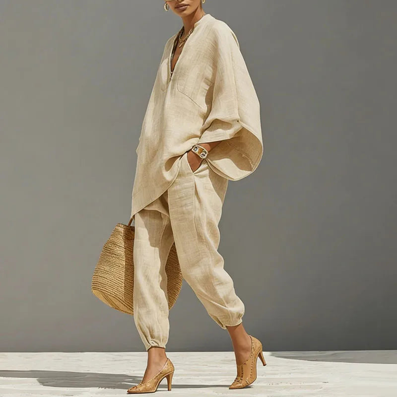 Lavinia | Women's Coordinated Batwing Wide Leg Ensemble