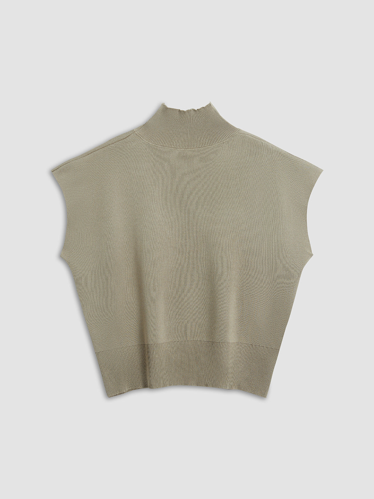 Noira | Women's Sleeveless Mock Neck Top with Padded Shoulders