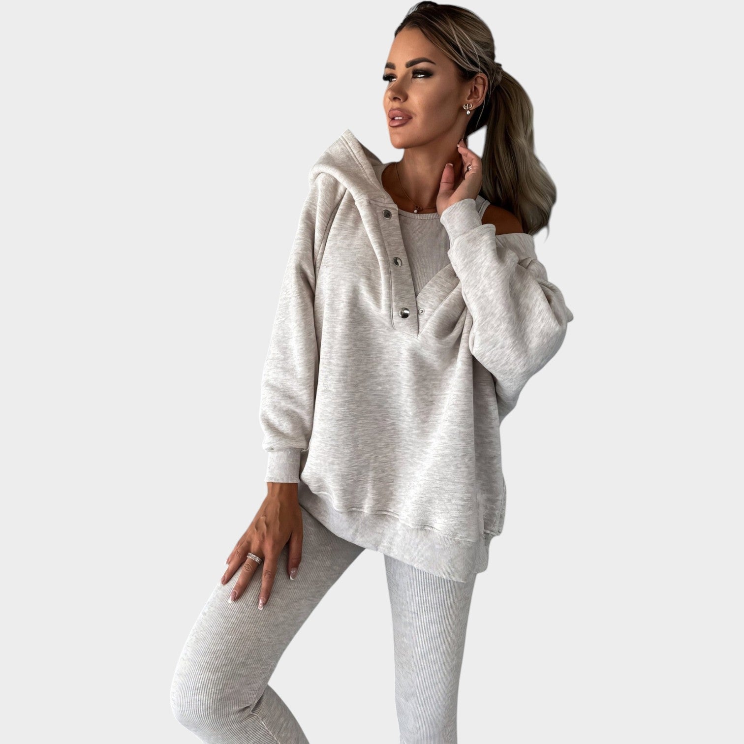 Comfort Ribbed Three Piece Lounge Set