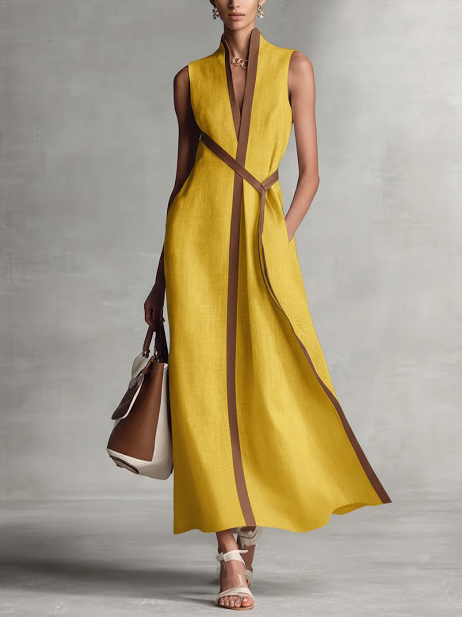 Lyra | Sleeveless Maxi Dress with Wrap Front for Women