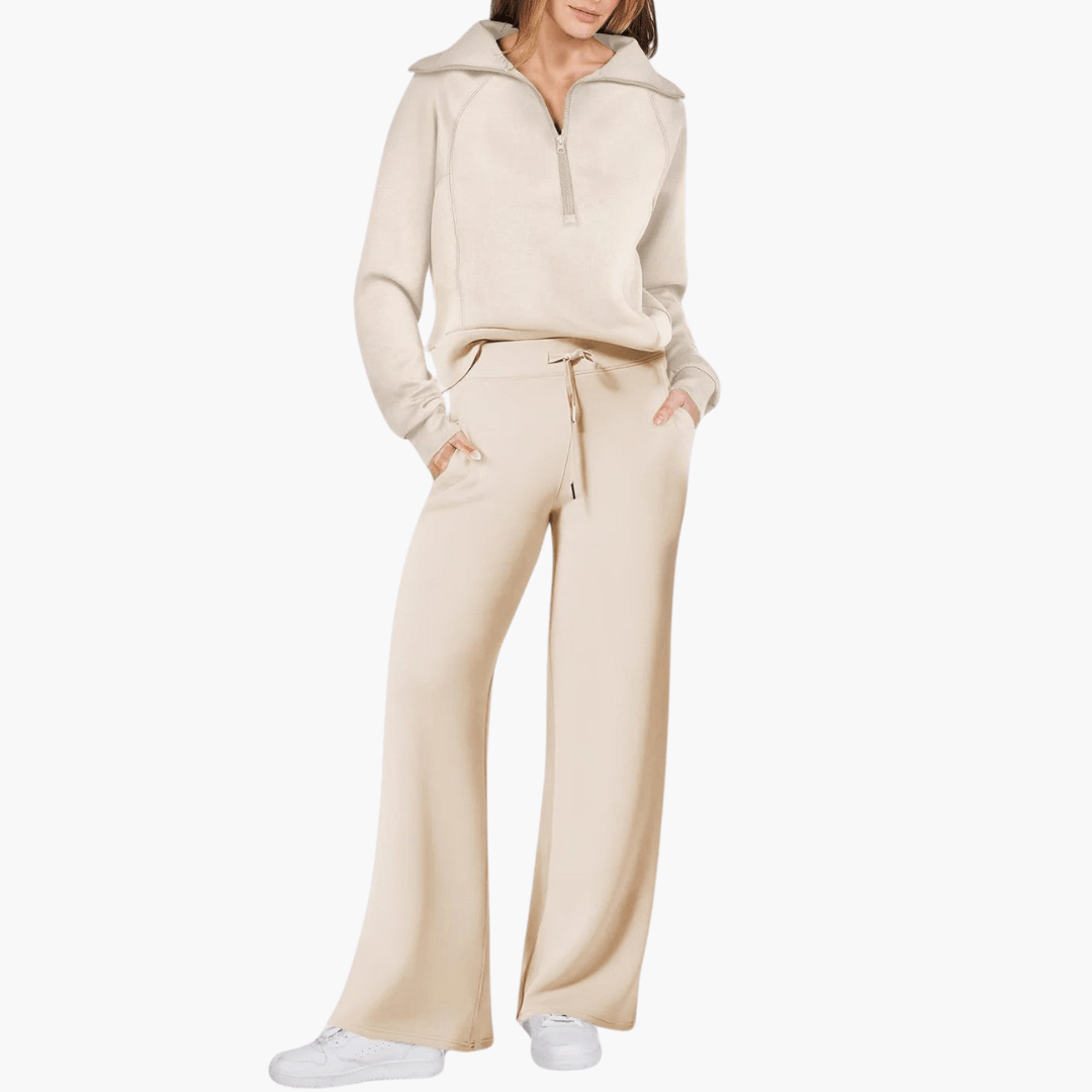 Magnolia | Women's Wide Leg Lounge Set with Zip-Up Hoodie