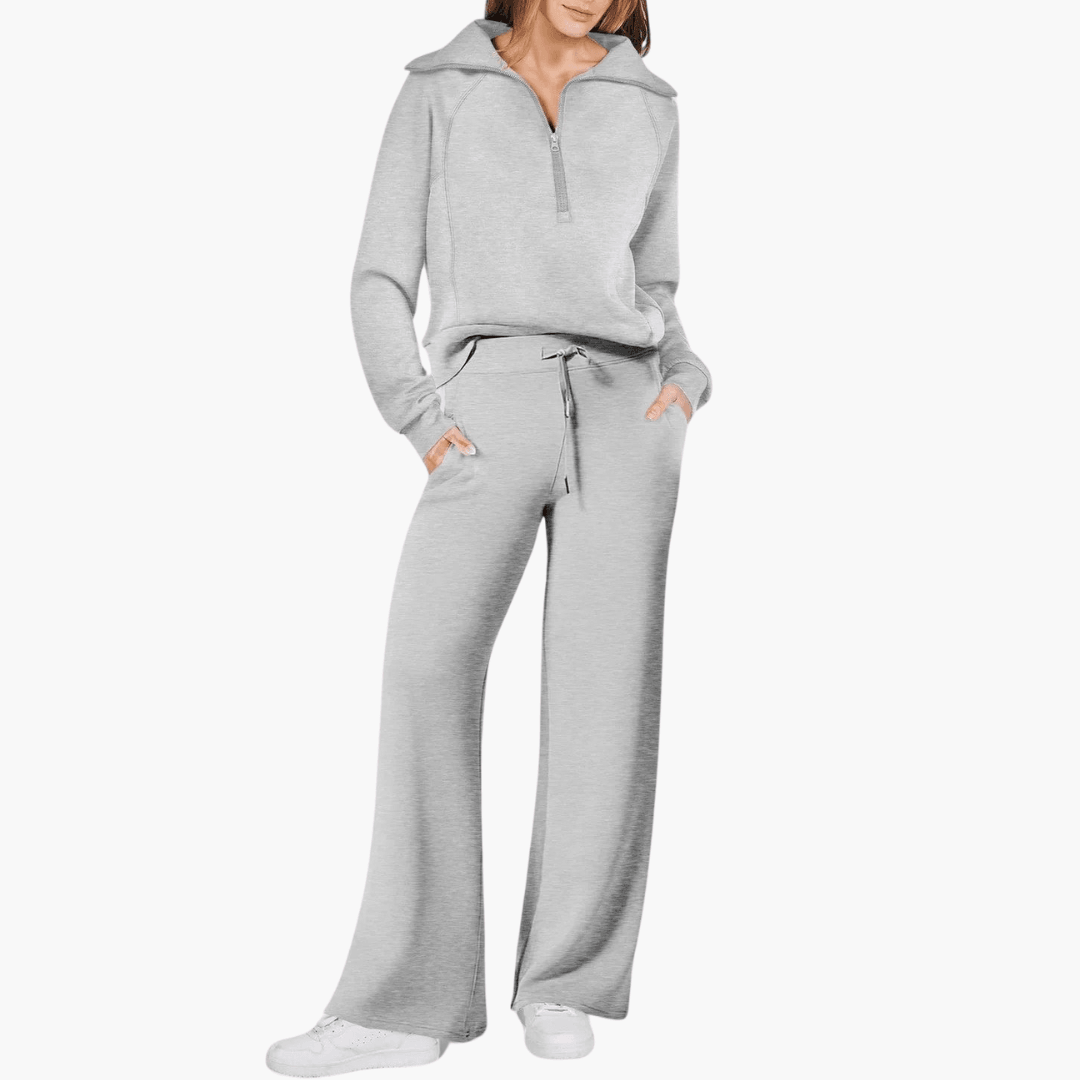 Magnolia | Women's Wide Leg Lounge Set with Zip-Up Hoodie