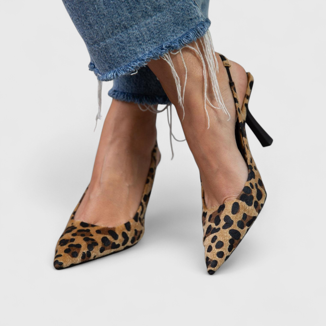 Marcella | Women's Stiletto Heels with Leopard Print Slingback