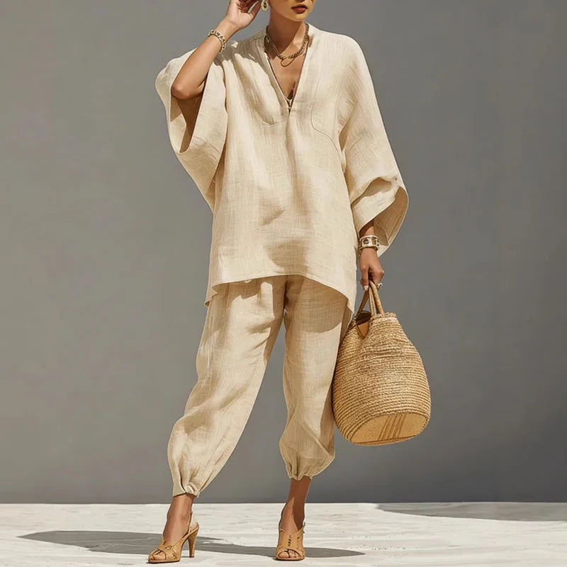 Marlowe | Women's Two-Piece Set with Batwing Sleeves