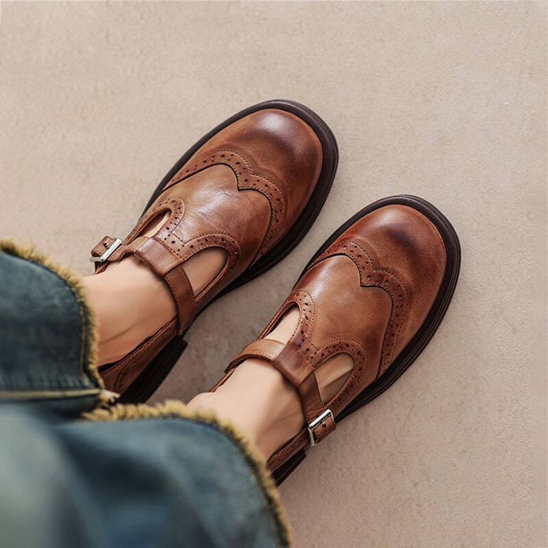 Nina™ | Chic Vegan Leather Mary Jane Sandals