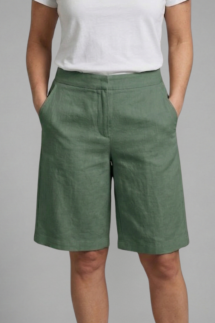 Octavia | Women's Knee-Length High-Waisted Shorts