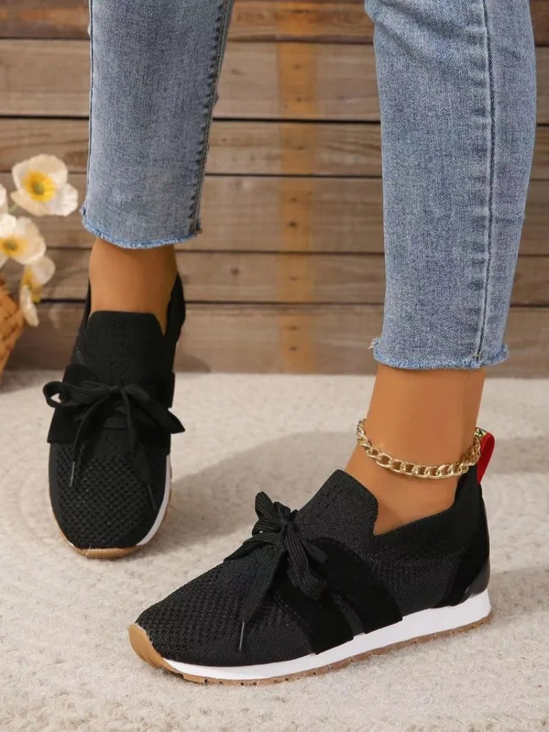 Ophelia | Women's Slip-On Sneakers with Bow Detail