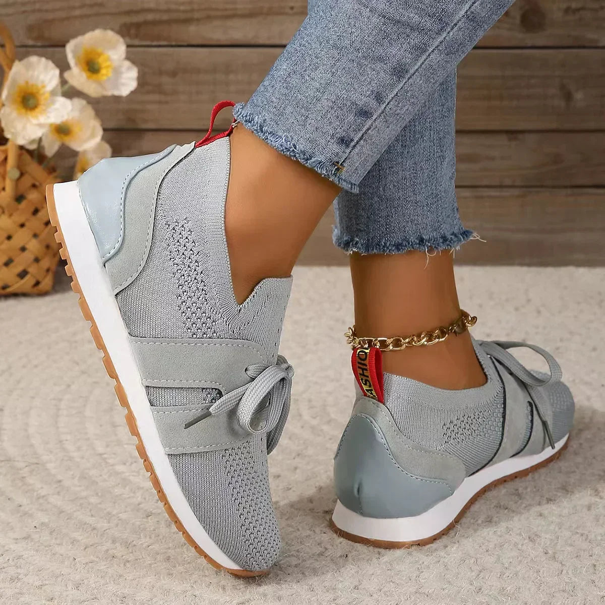 Ophelia | Women's Slip-On Sneakers with Bow Detail