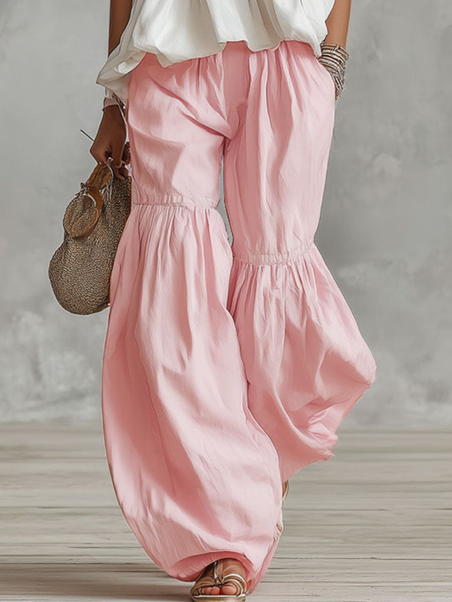 Ophira | Women's Sleeveless Mock Neck Top with Wide Leg Pants Set