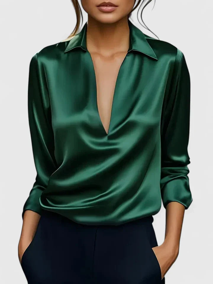 Persephone | Women's Long Sleeve Collared Blouse