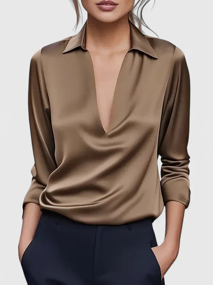 Persephone | Women's Long Sleeve Collared Blouse