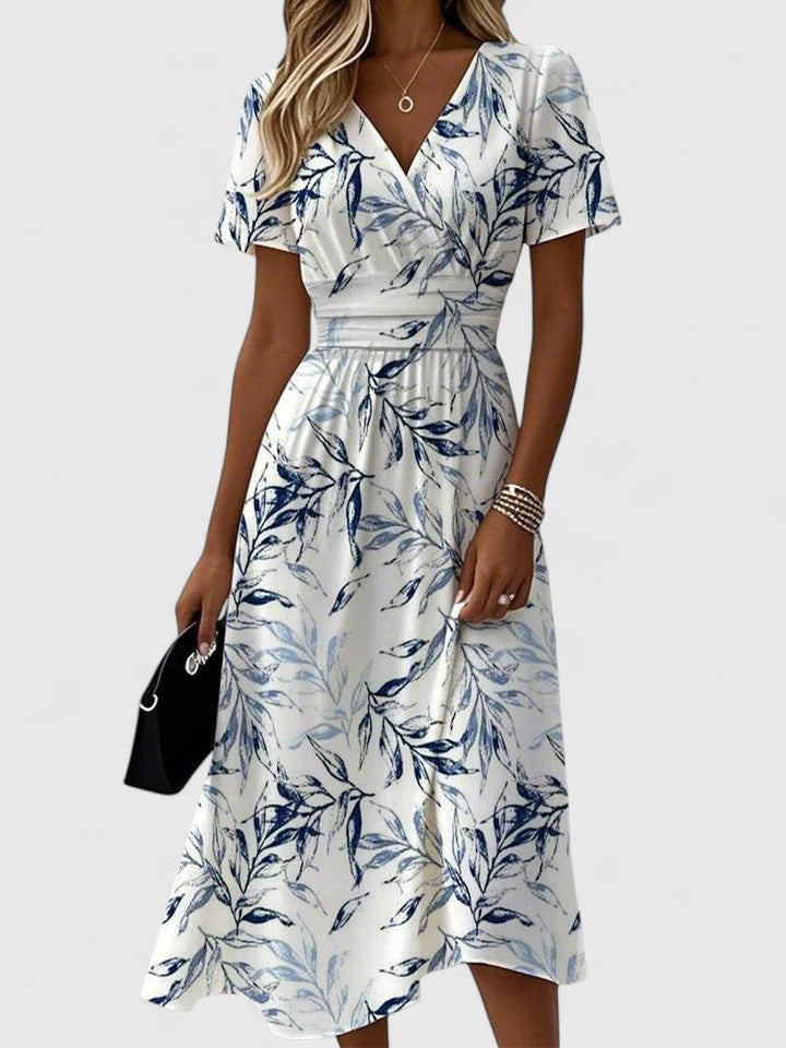 Persephone | Women's Floral V-Neck Midi Wrap Dress"
Revised Title: "Persephone | Women's Floral Midi Wrap Dress with V-Neck