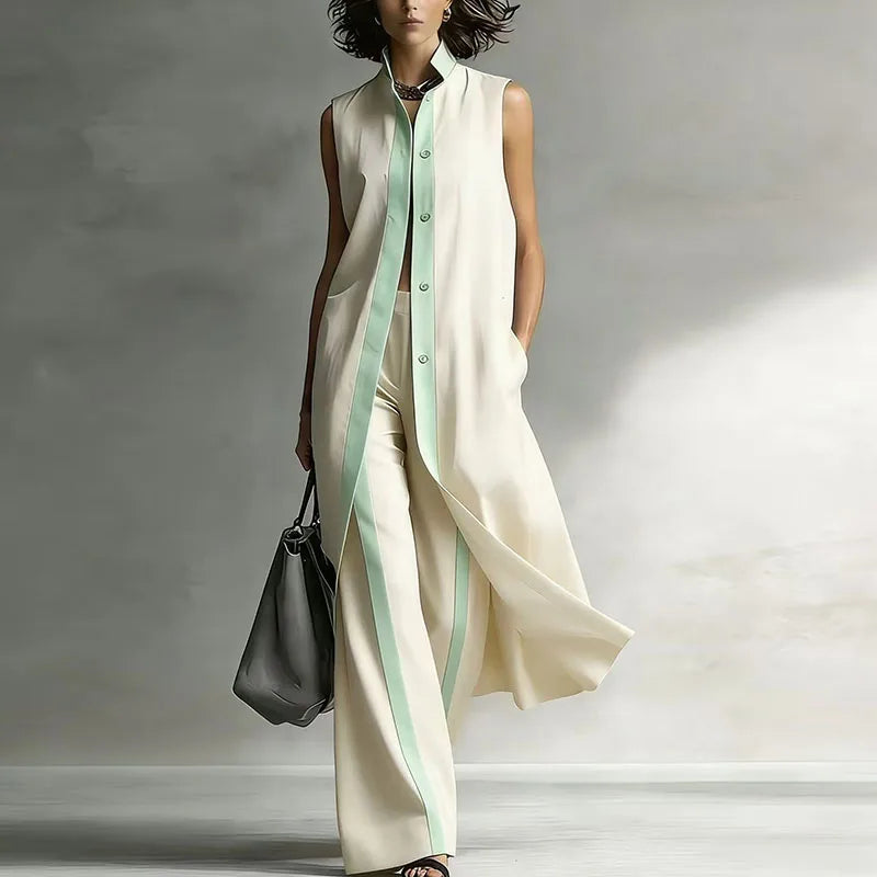 Persephone | Women's Sleeveless Wide-Leg Two-Piece Ensemble