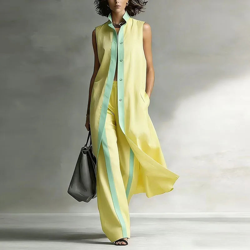 Persephone | Women's Sleeveless Wide-Leg Two-Piece Outfit