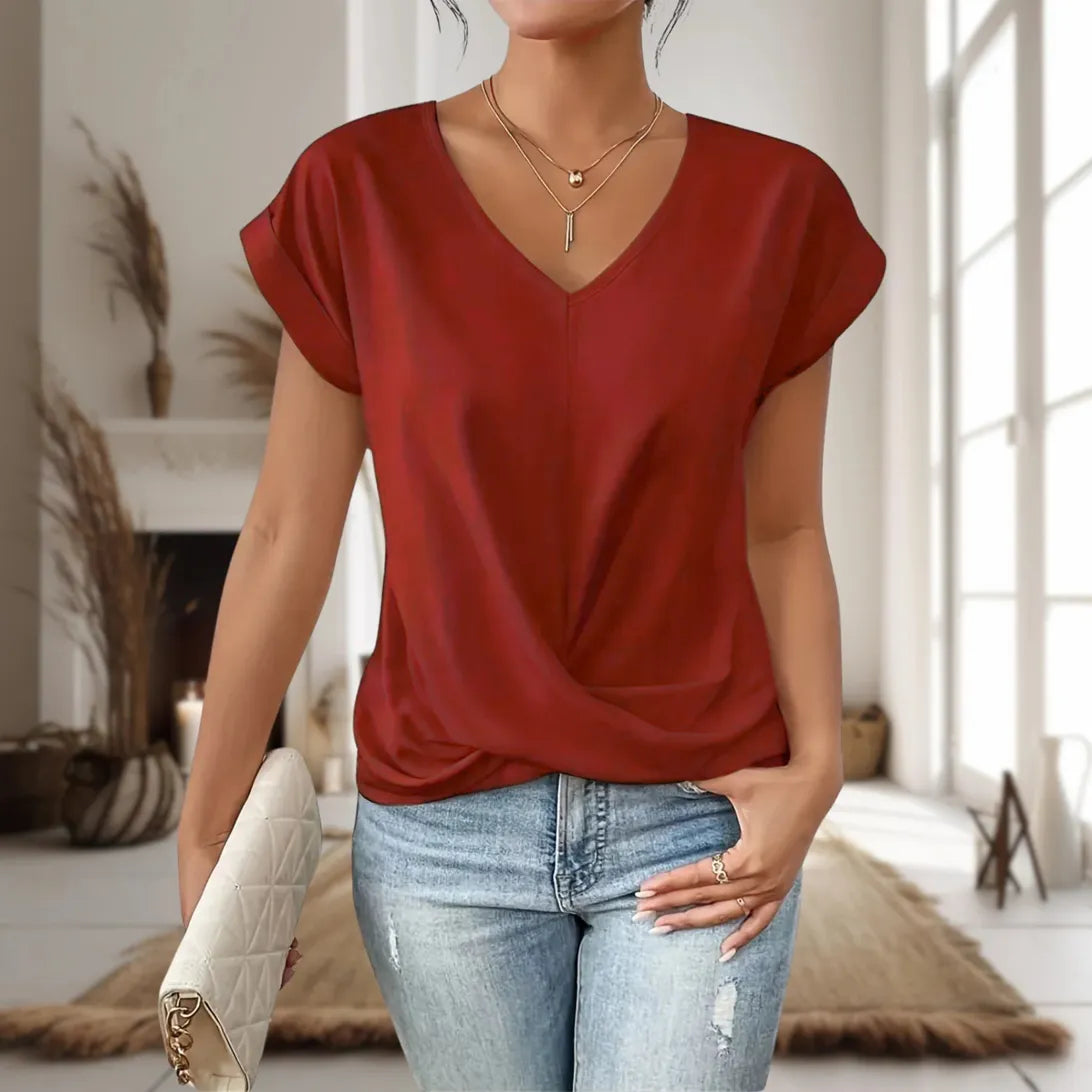 Elle™ | Relaxed Sweetheart Neck Tee