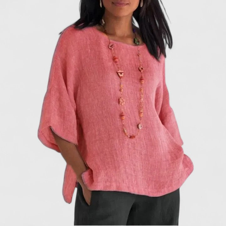 Serena | Women's 3/4 Sleeve Round Neck Blouse