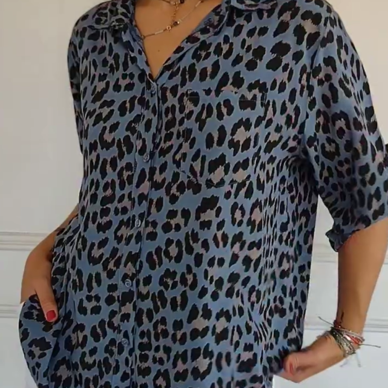 Charlene™ | Chic Leopard Print Top
