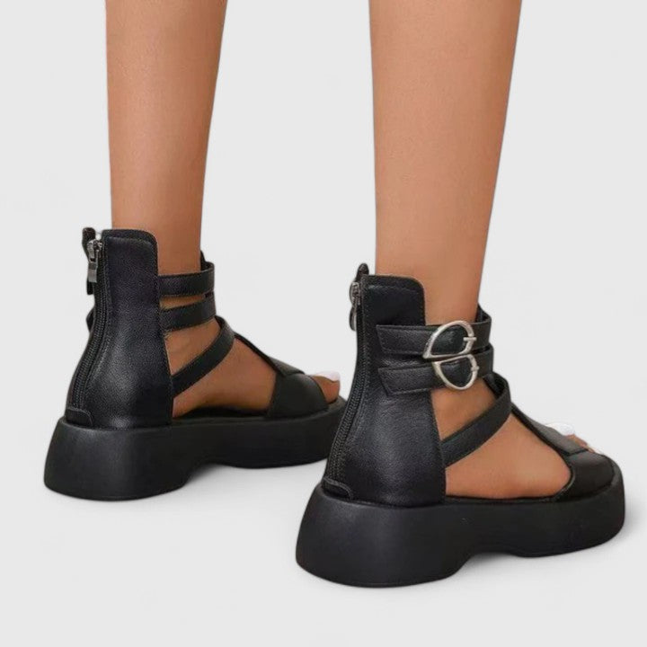 Nova Women's Open-Toe Platform Sandals with Ankle Strap