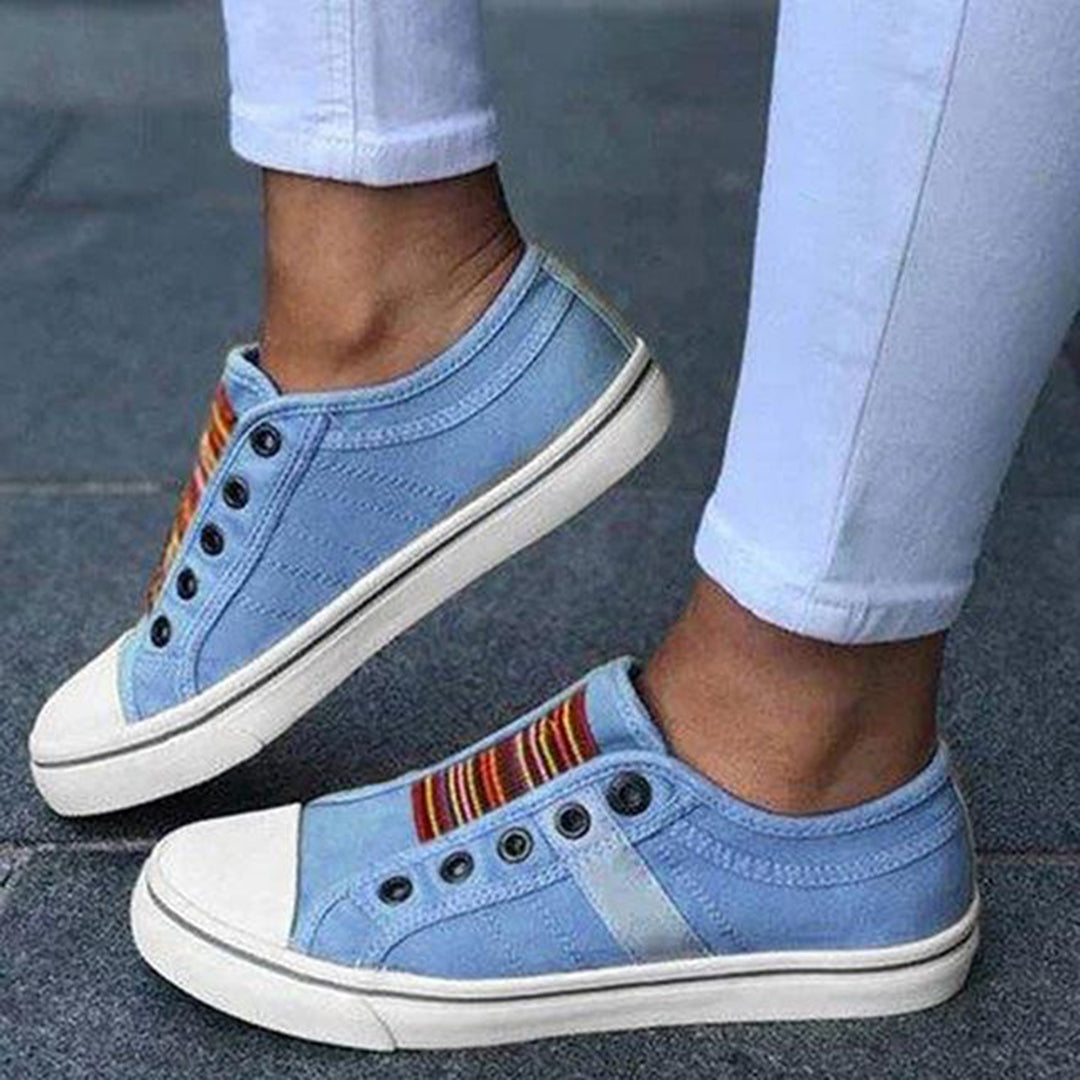 Thea | Women's Striped Slip-On Sneakers