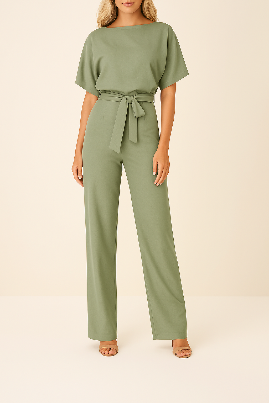 Thea | Women's Short Sleeve Wide Leg Jumpsuit