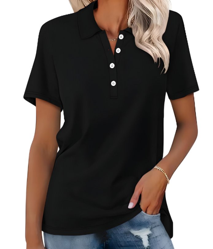 Thessaly | Women's Short Sleeve Polo with Collar