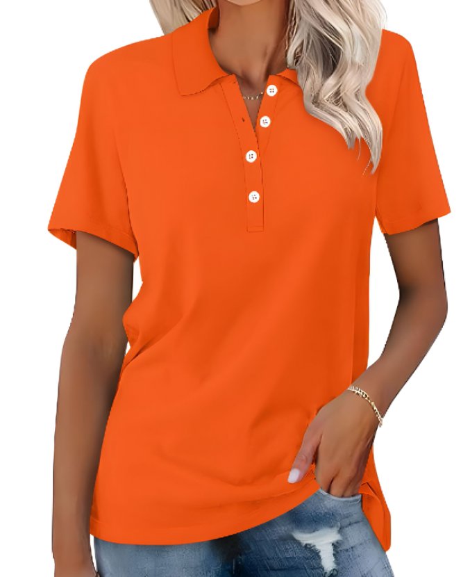Thessaly | Women's Short Sleeve Polo with Collar