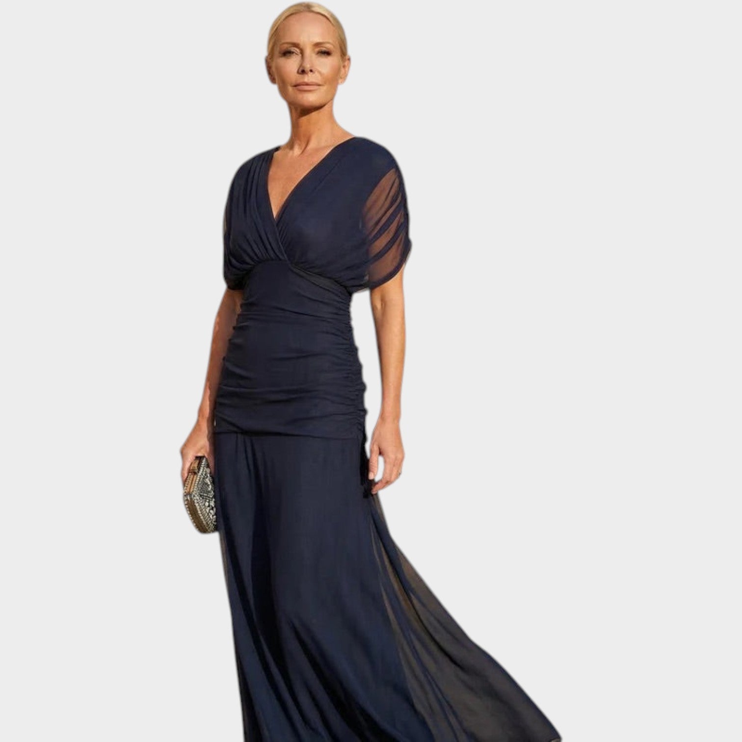 Off Shoulder Wedding Guest Maxi Dress