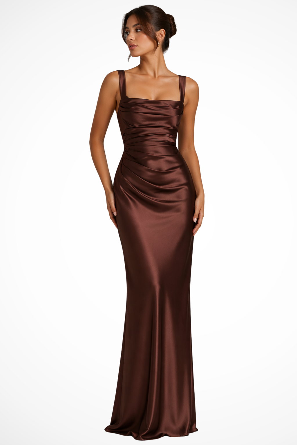 Valentina | Women's Square Neck Maxi Dress for Evening Elegance