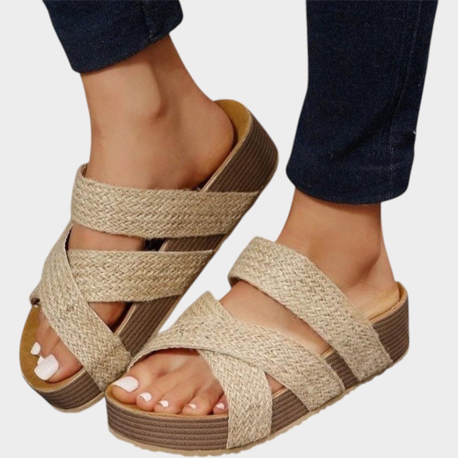 Orthopedic Slide On Wedge Sandals
