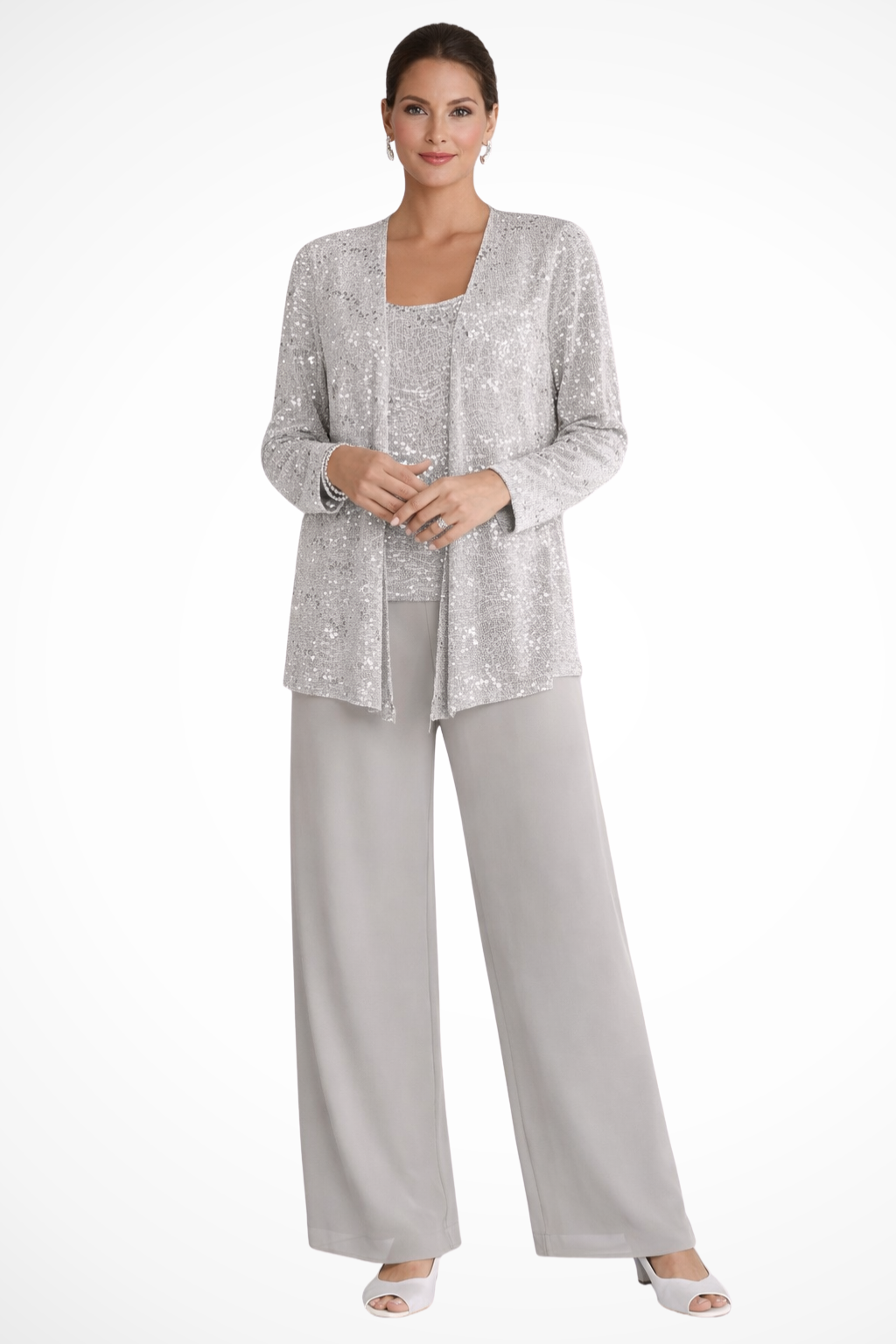 Veronica | Women's Three-Piece Wide-Leg Pant Suit with Jacket