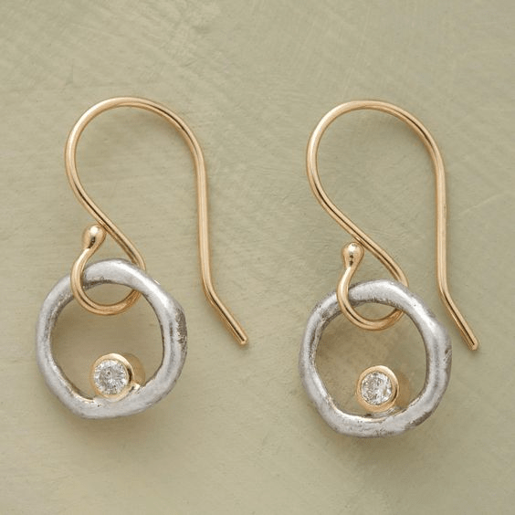 Elaria™ | Retro Gold & Silver Zirconia Earrings