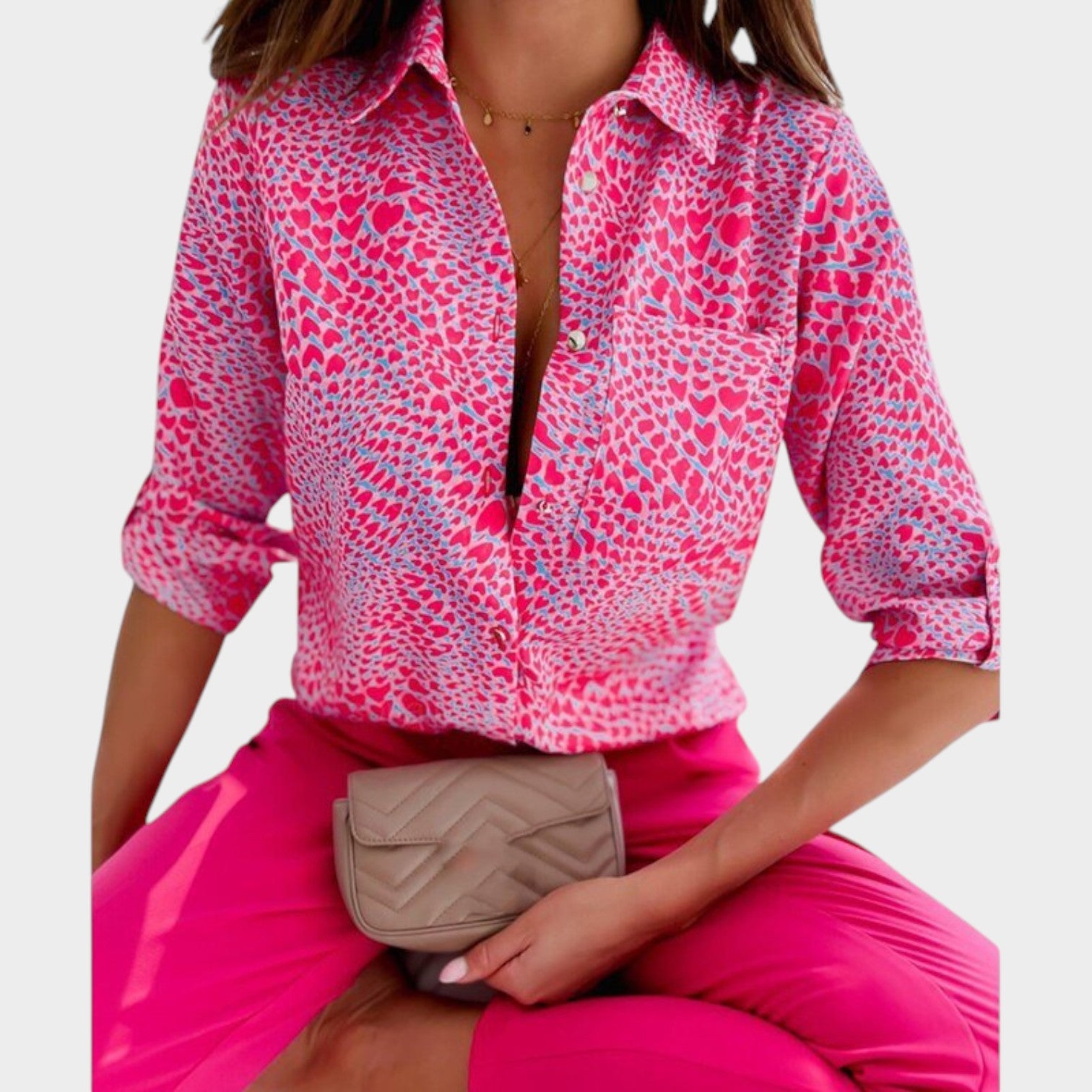 Abstract Button Up Shirt