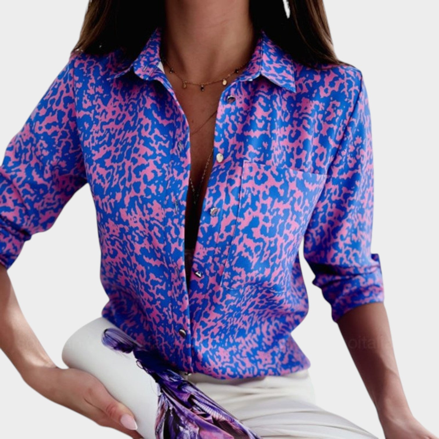 Abstract Button Up Shirt