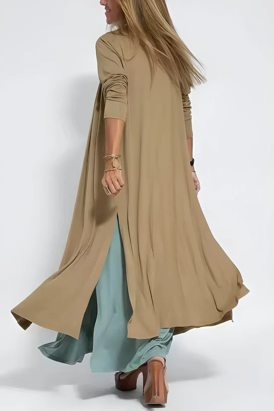Juno™ | Stylish Long Dress with Matching Cardigan