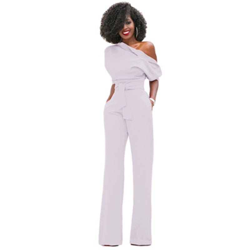 Zara | Women's Off-Shoulder Wide-Leg Jumpsuit
