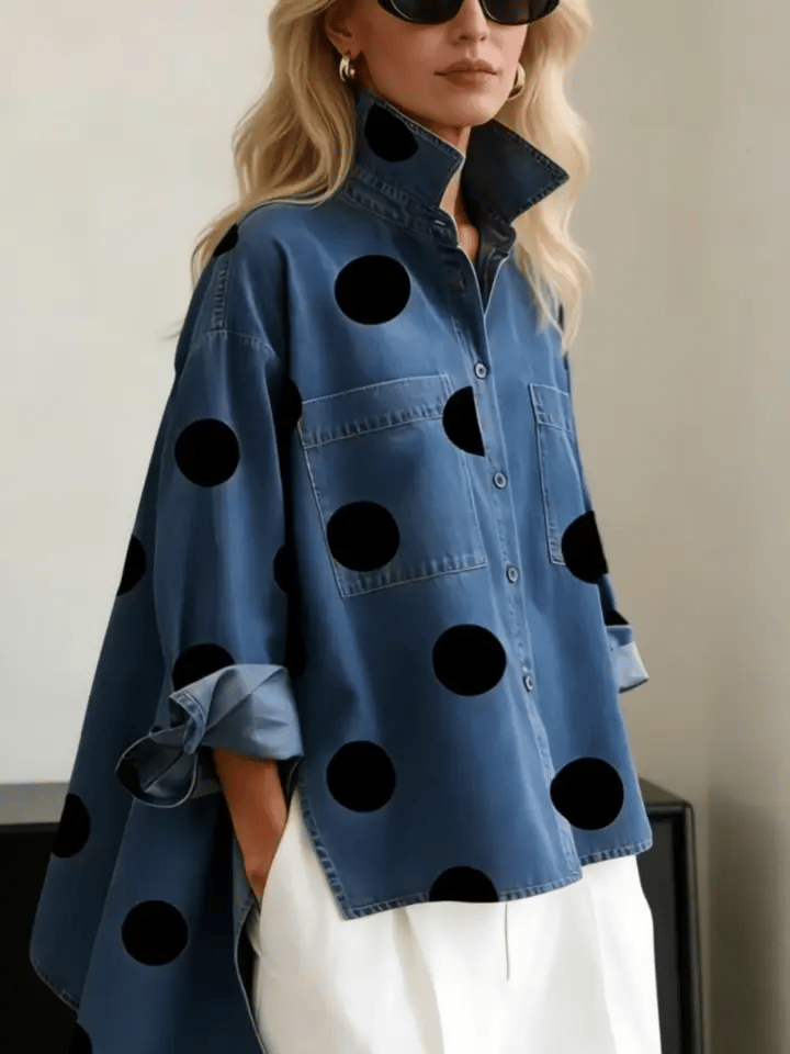 Zara | Women's Long Sleeve Polka Dot Shirt
