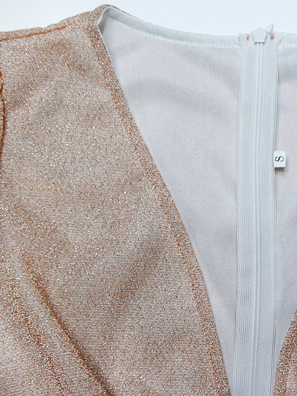 Zara | Women's Long Sleeve V-Neck Maxi Wrap Dress