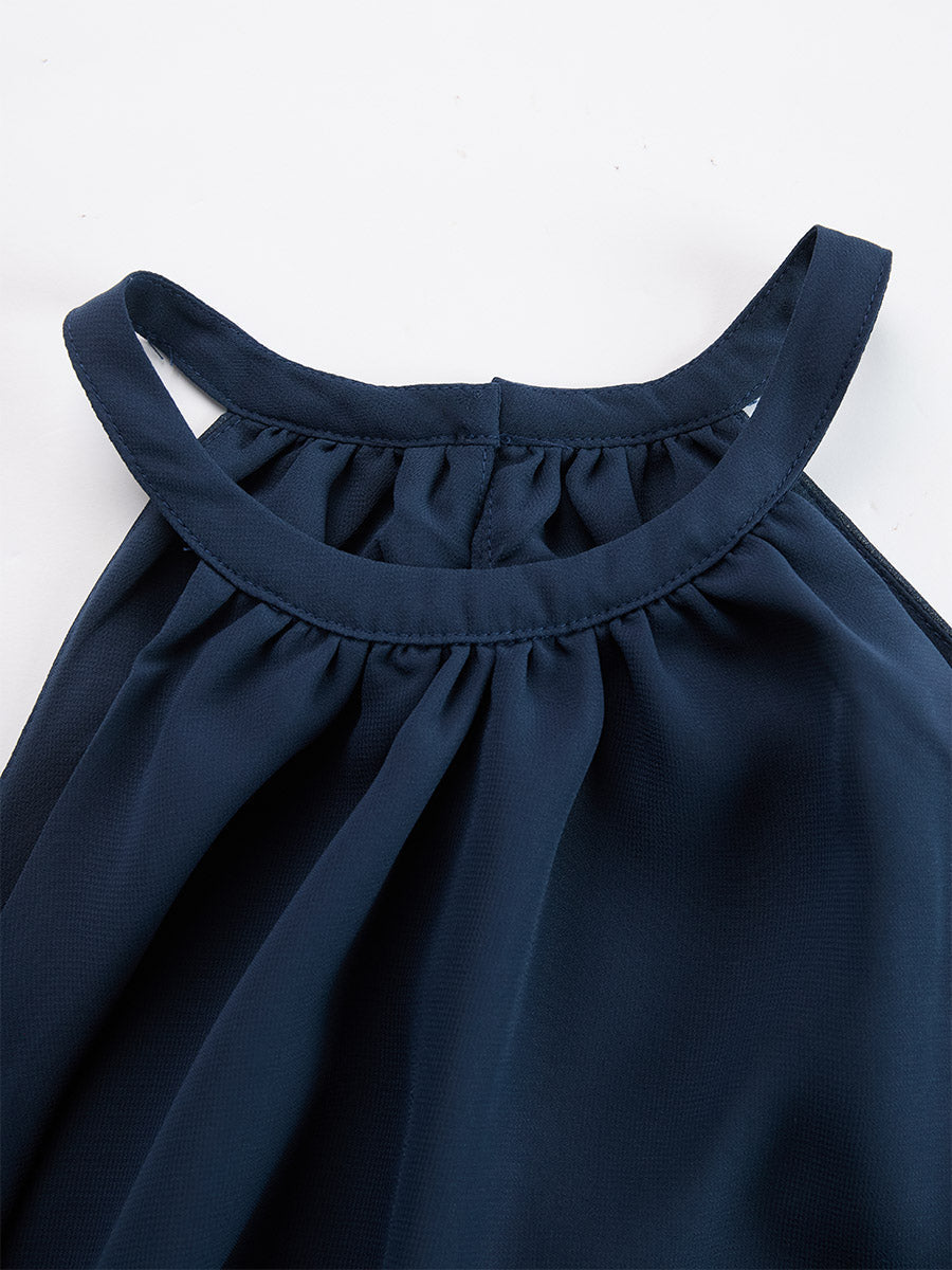 Zephyra | Women's Halter Neck Wide Leg Two-Piece Outfit