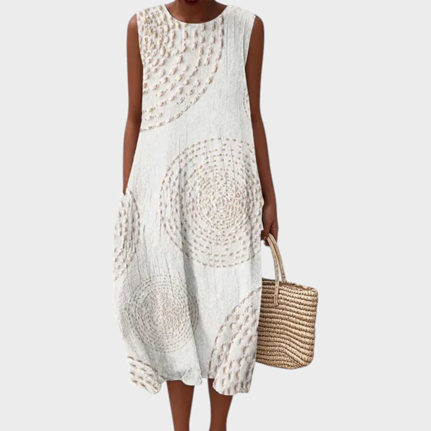 Sleeveless Textured Summer Dress
