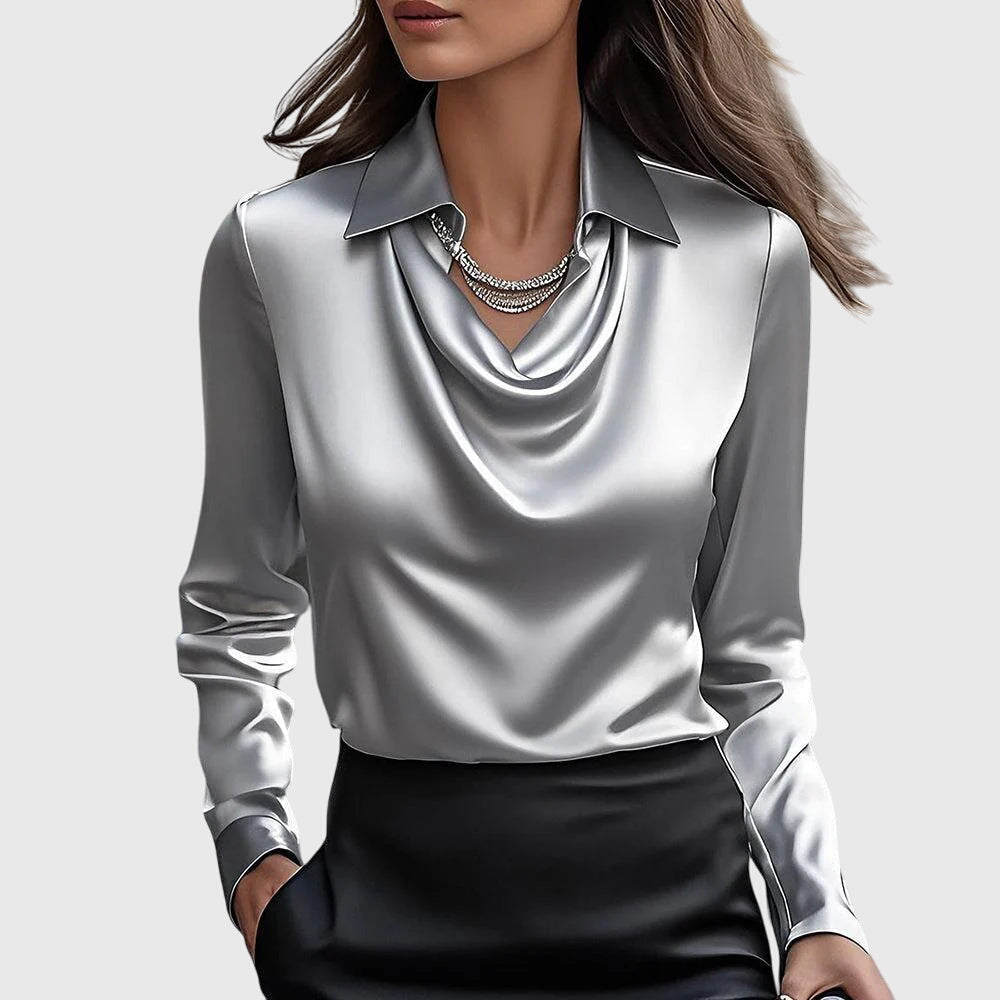 Silk Cowl Neckline Blouse