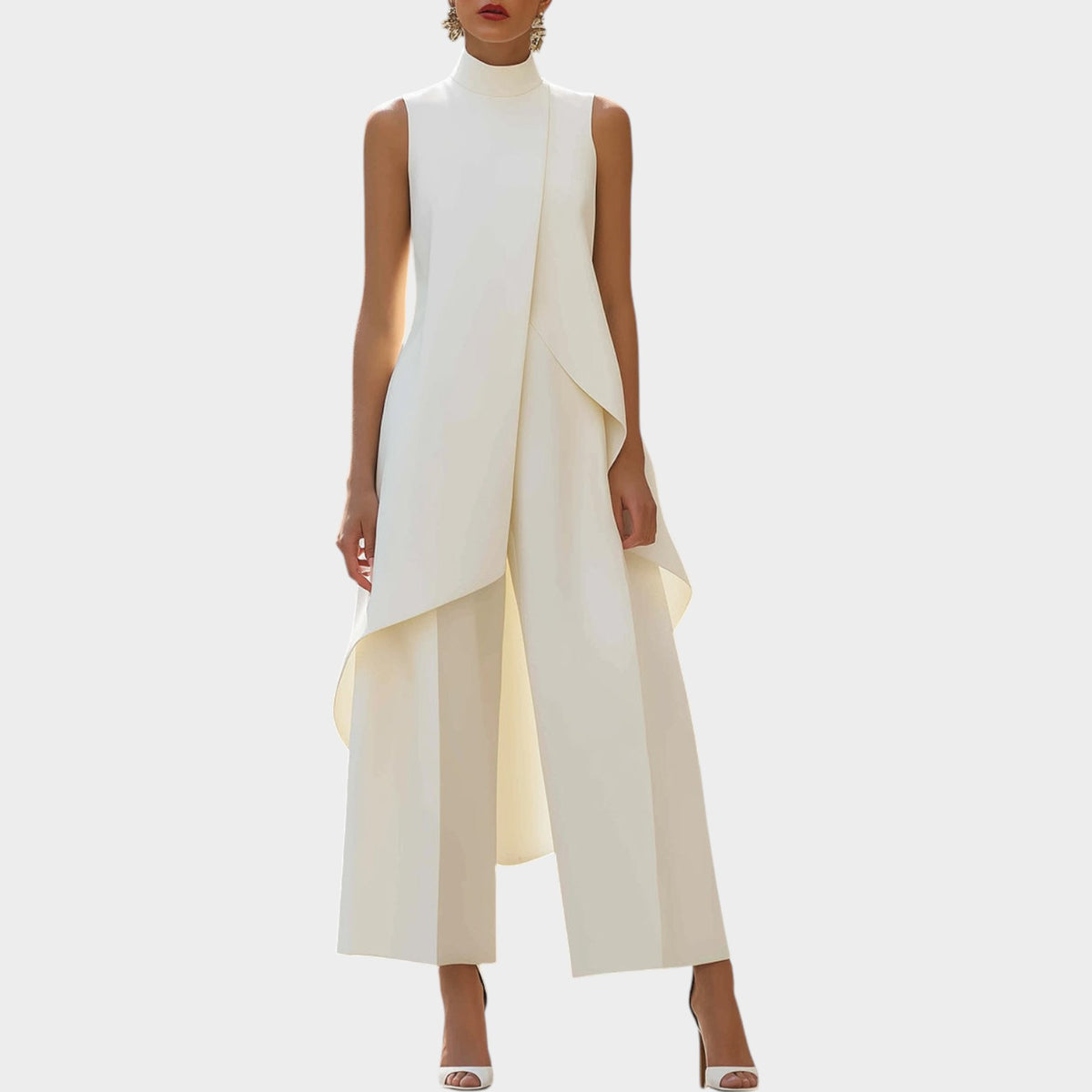 Women's Formal Jumpsuit Sleeveless Wide Leg Pants