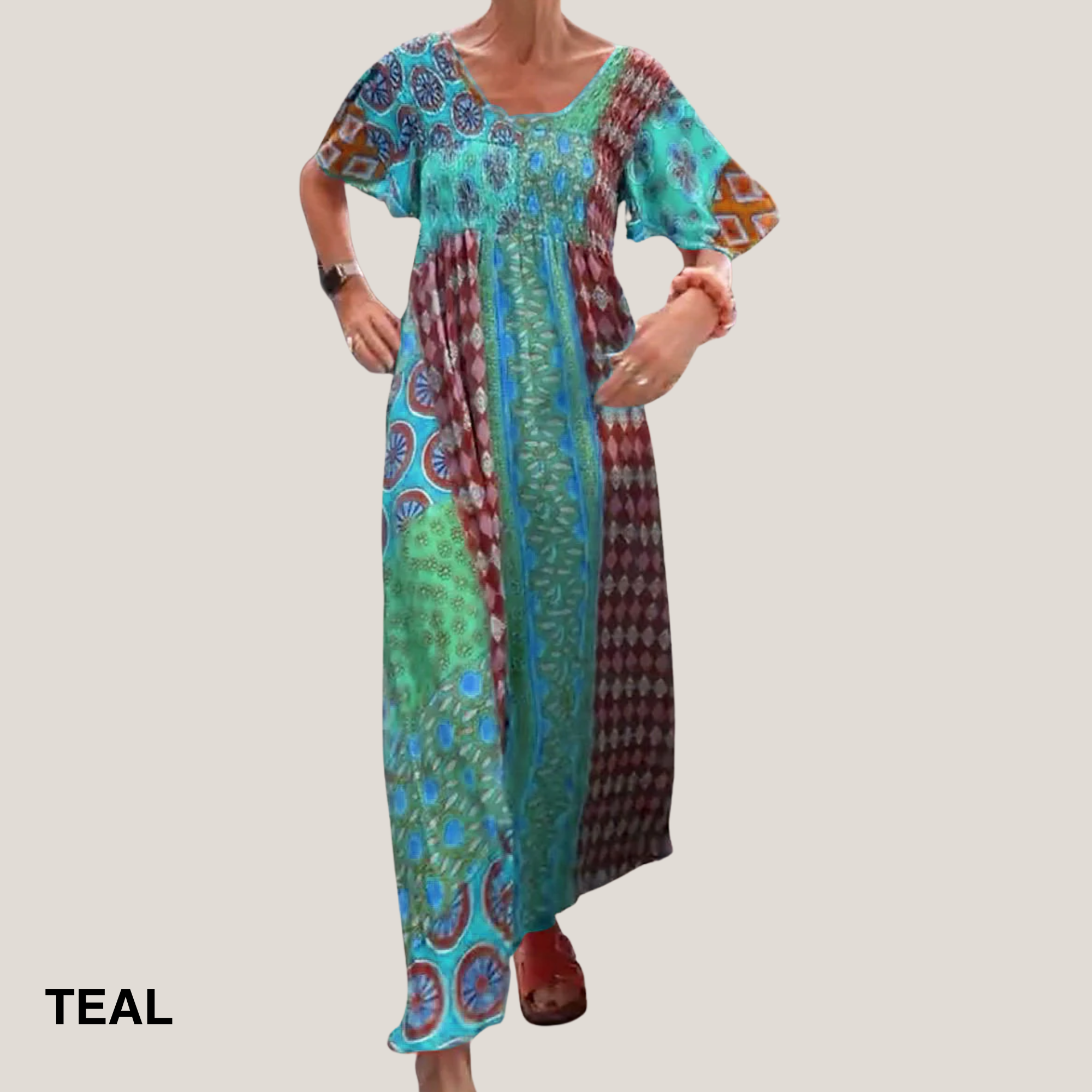 Vanessa™ | Chic Paisley Midi Dress